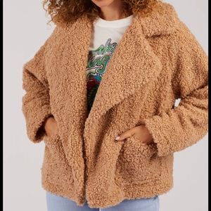LUSH taupe sherpa jacket